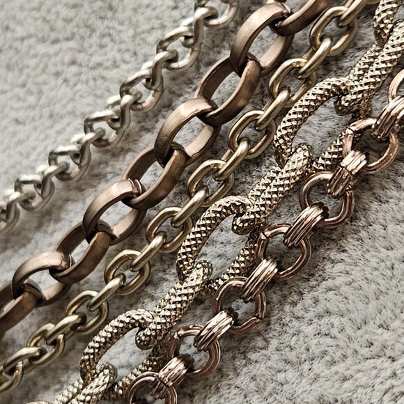 Sabika Five Chain Silver Necklace - Picture 10 of 11